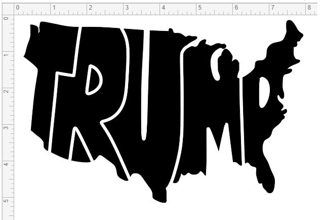 President Trump USA map Sticker,45, 47, MAGA. USA 4.5x8in