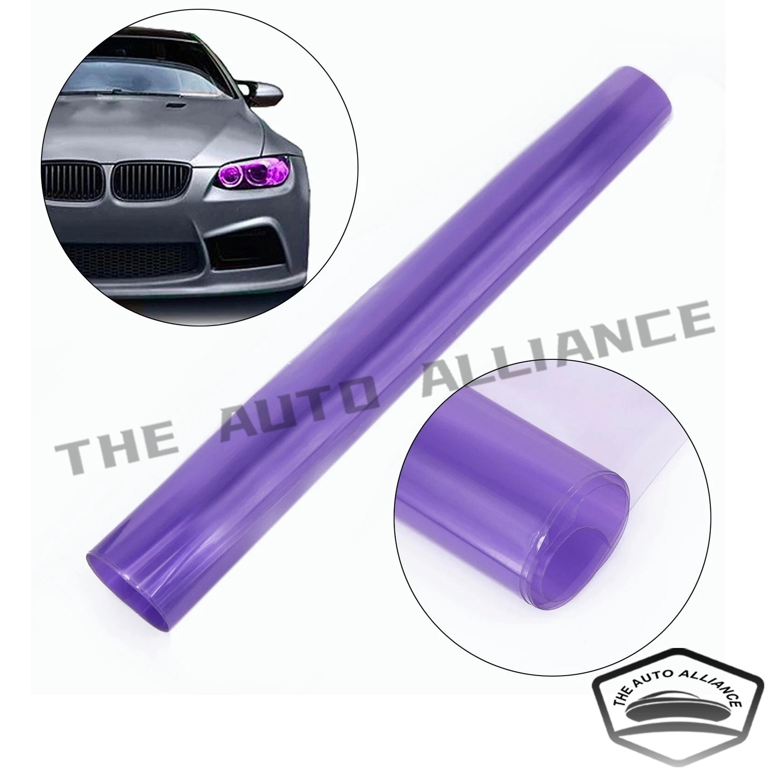 12”x78” Fit Headlight & Taillamp Tint Film Purple Lens Vinyl Protection Film