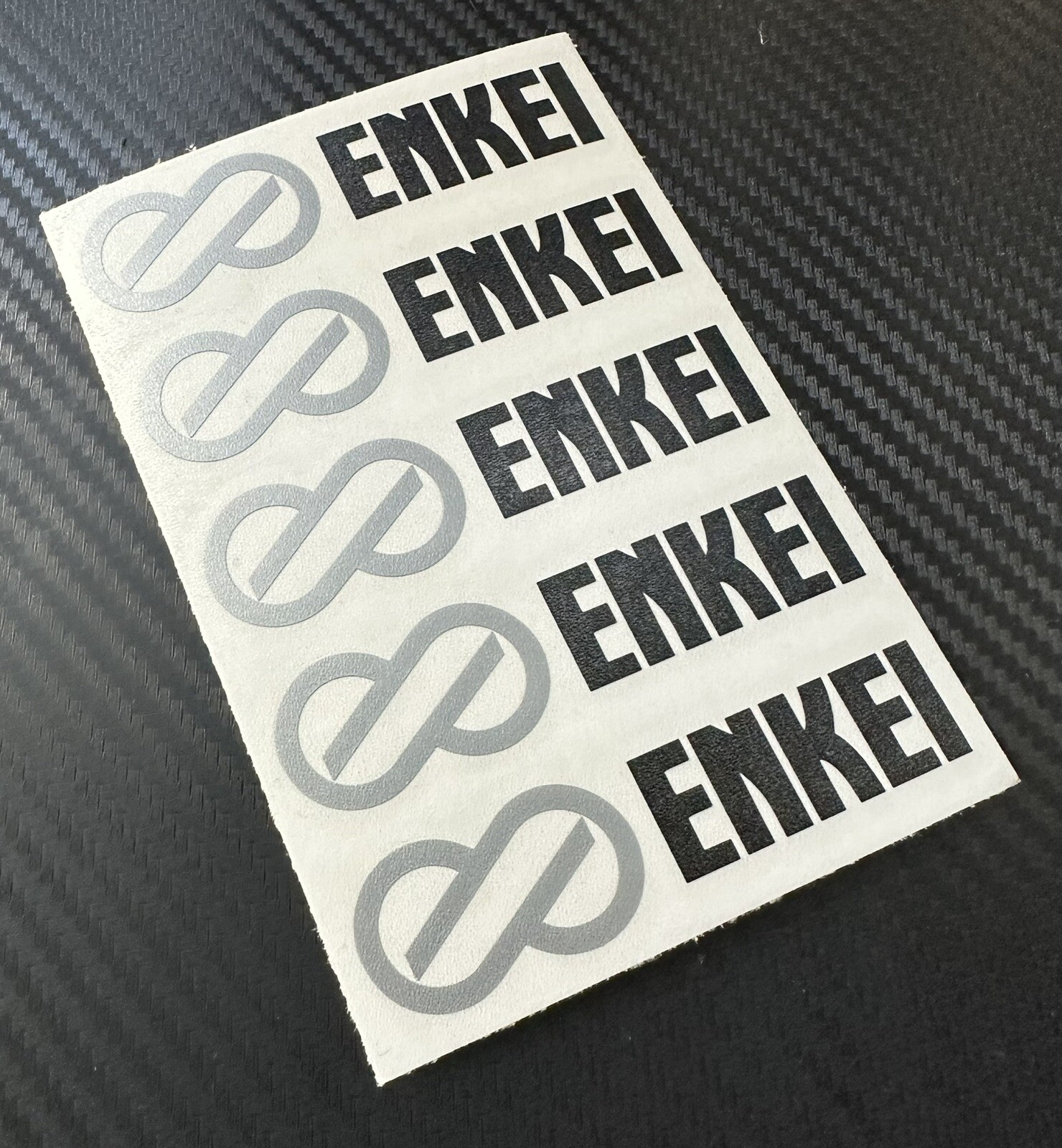 5 Enkei Logo Vinyl Decals Stickers for Spokes of Wheels Rims You Pick Colors