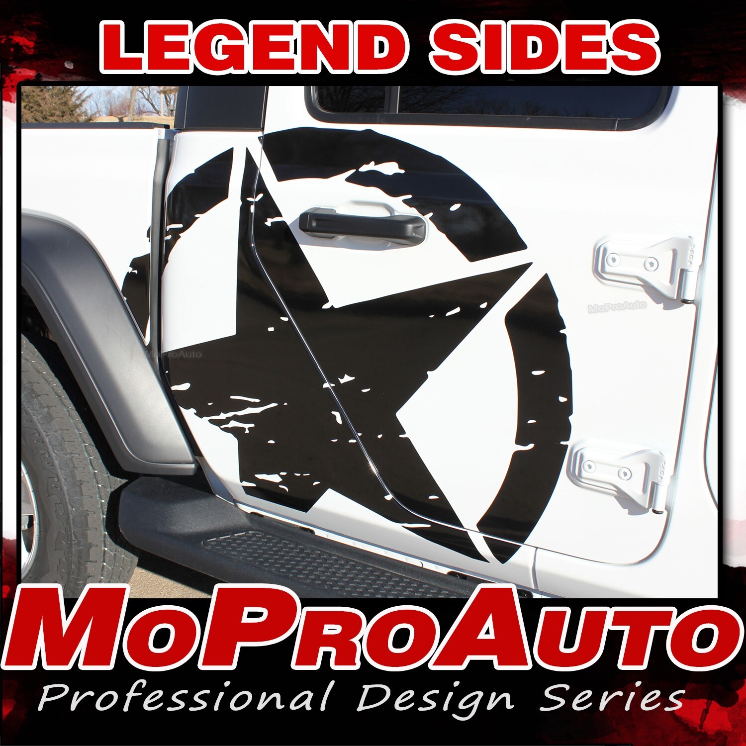 For 2020-2024 Jeep Gladiator Side Graphics LEGEND STAR Stripe 3M Vinyl Decals