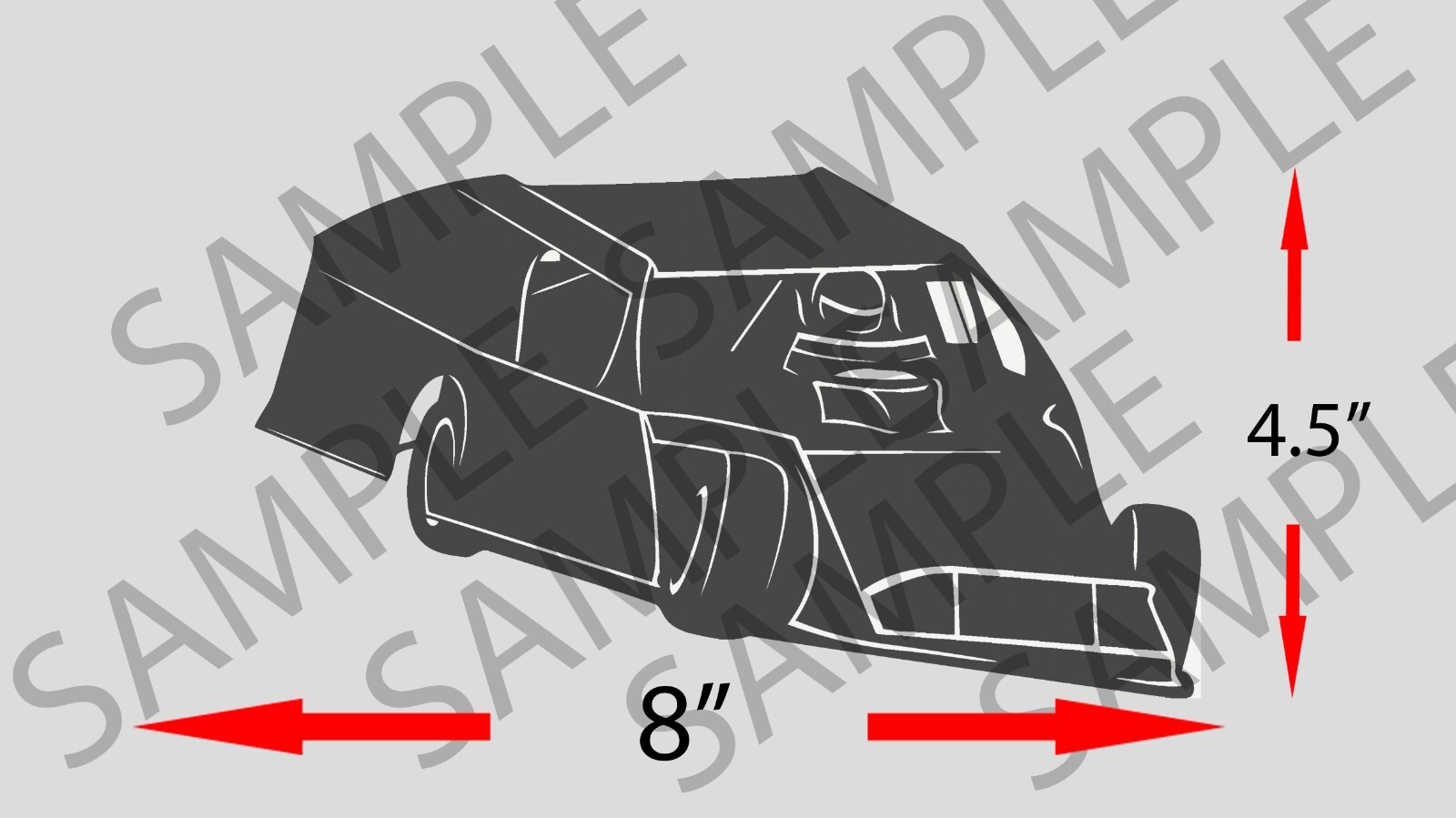 Dirt Modified Vinyl sticker decal window car truck racing 8×4.5 IMCA UMP USRA