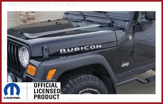 Set of 2: 97 – 06 Jeep Wrangler TJ RUBICON Hood decals stickers Silver Met SJ4T6