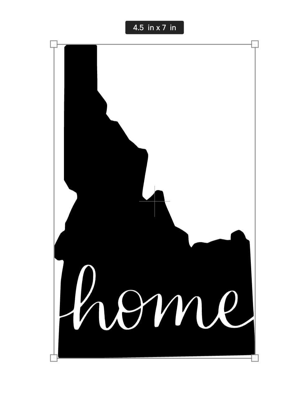 *Idaho State HOME 4.5”x7″ White Auto Decal Sticker