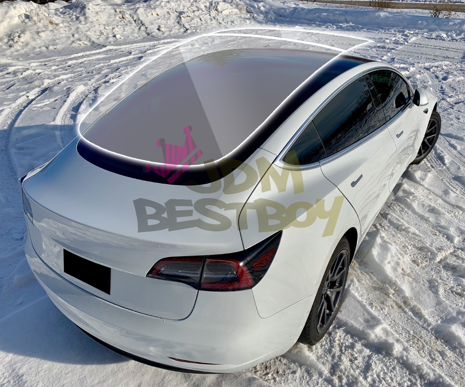 TPU Essmo Security Clear Glass Car Auto Sunroof VLT70% UV99% Windshield Sunshade