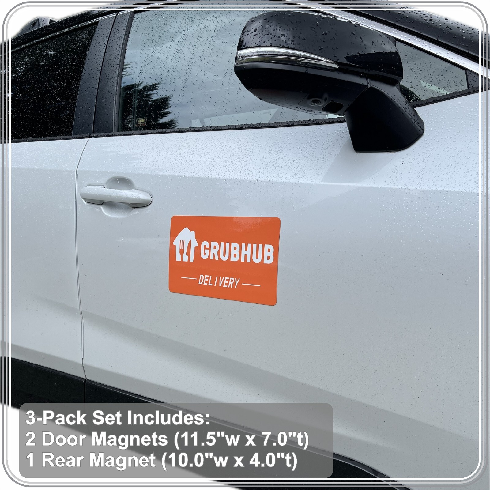 Grubhub Car Magnets 3-Pack 11.5″w x 7.0″t and 10.0″w x 4.0″t FREE SHIPPING