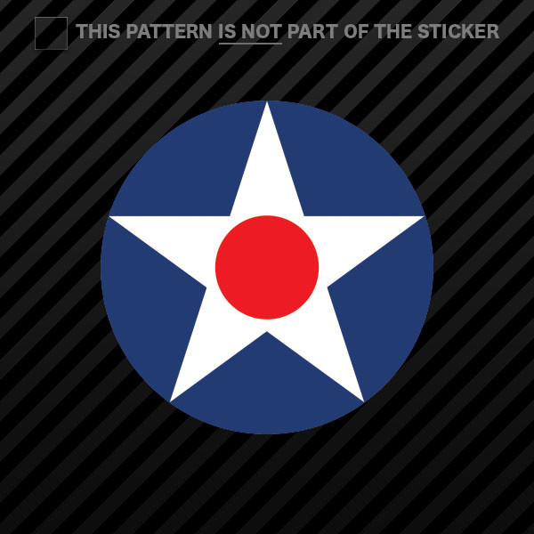 (4x) 1.5″ USAAC Roundel Sticker Self Adhesive Vinyl United Sttes Army Air Corp