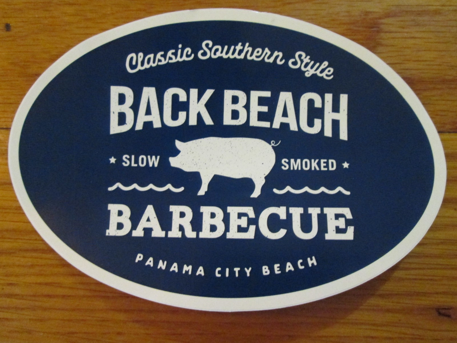 BACK BEACH BARBECUE 4×6″ Sticker Bumper Van Jeep Guitar Case-Pig Panama City Bch