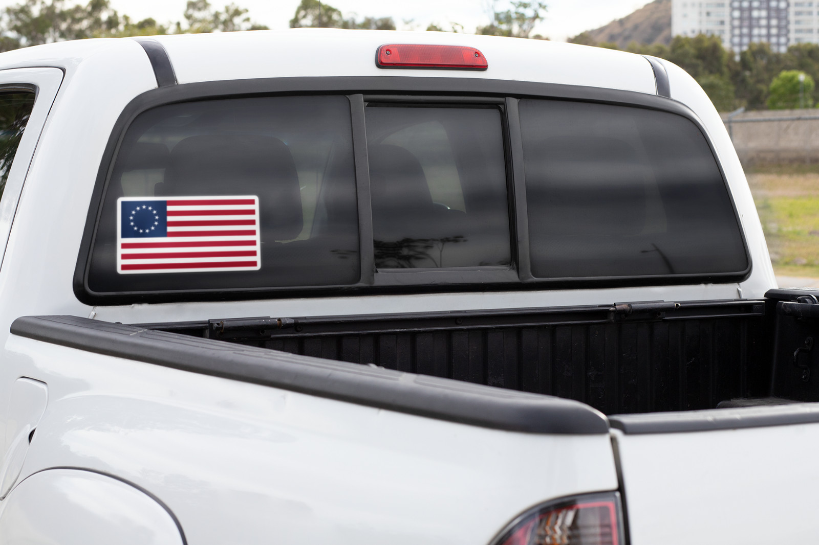 Betsy Ross Flag DECAL Sticker (indoor and outdoor use) Sticker Multiple Sizes