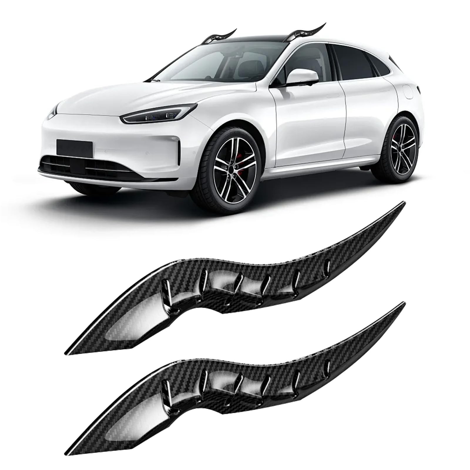 2PCS 3D Dragon Horn Car Roof Decal – Creative Devil Horns for SUV, Sedan, Truck