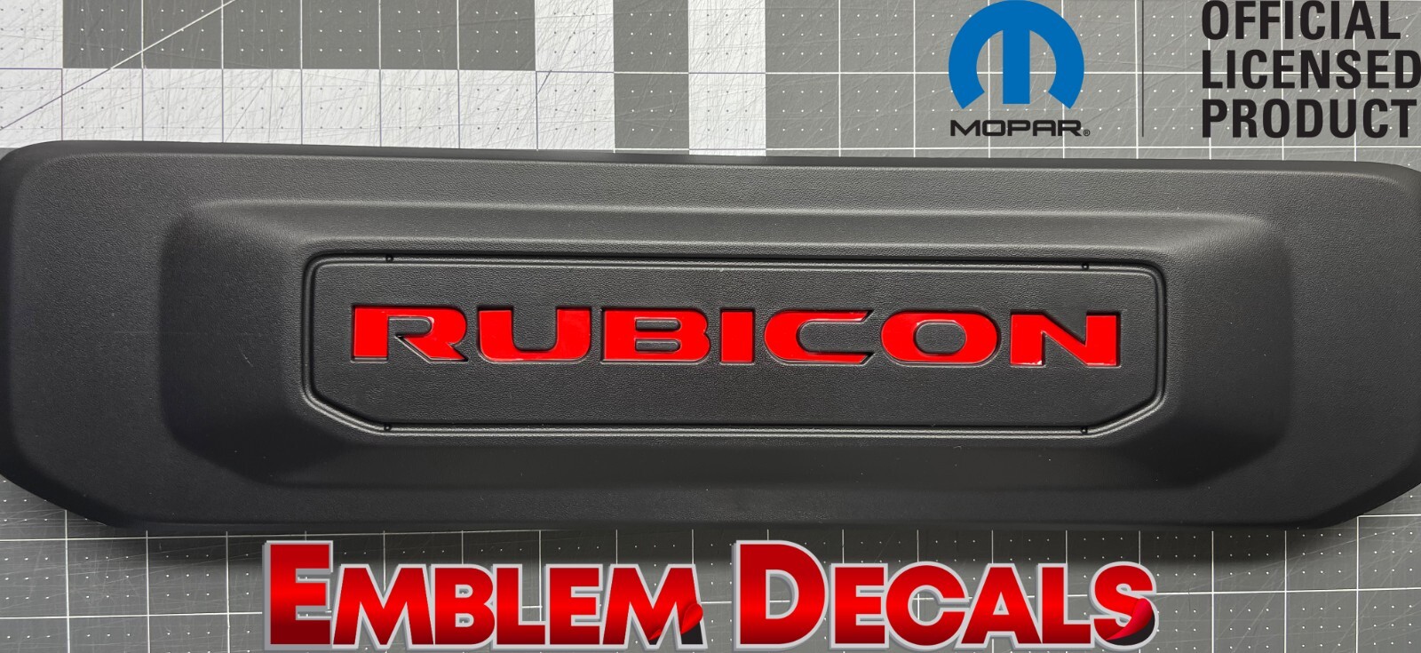 Jeep Wrangler RUBICON JK Plate Filler Decals 2013 2014 2015 2016 2017 2018