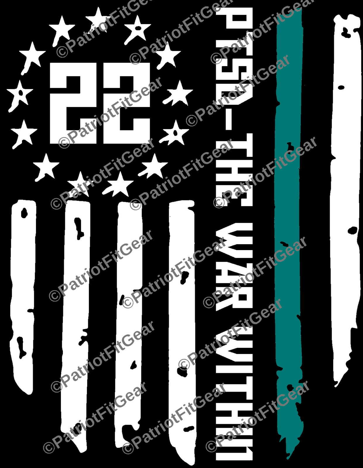 PTSD The War Within,Veteran 22,Suicide Awareness,Support Our Troops,Vinyl Decal