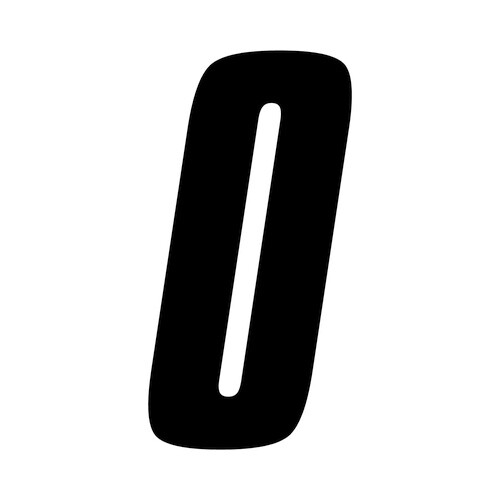 4 inch tall Black Race Number 0 racing numbers decals motocross off road dirt r3