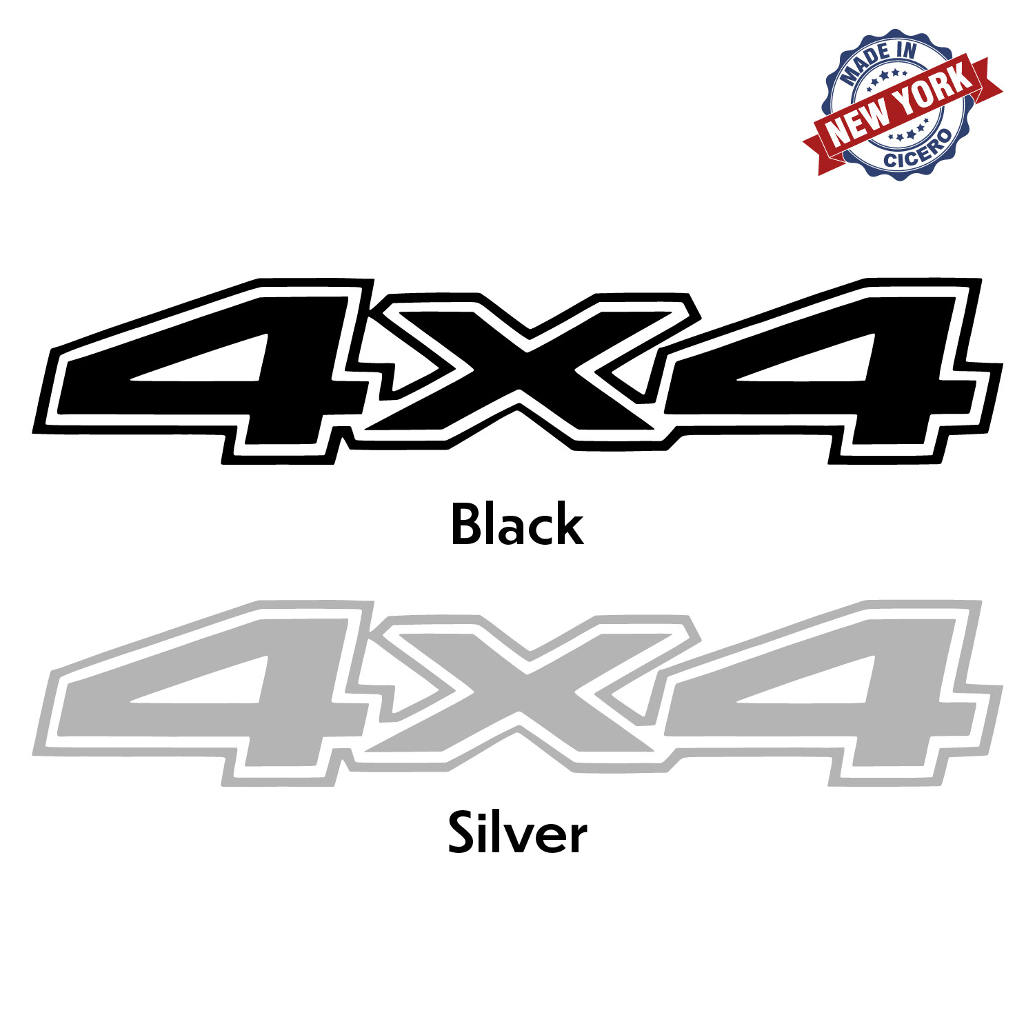 Set of 2 4×4 Vinyl Decal Truck Silverado Ram Ford Off Road Sticker 10.65 Inches