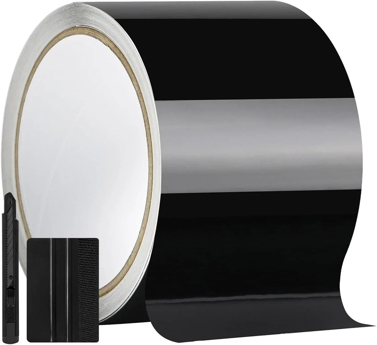 4″ X 30FT Matte Black Vinyl Wrap for Chrome Delete Window Trim Car Door Sill …
