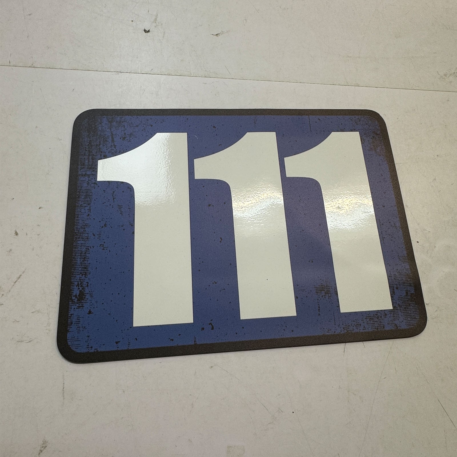 6″ Height Rectangle Magnetic Racing Number 111 Magnet 2pcs Blue