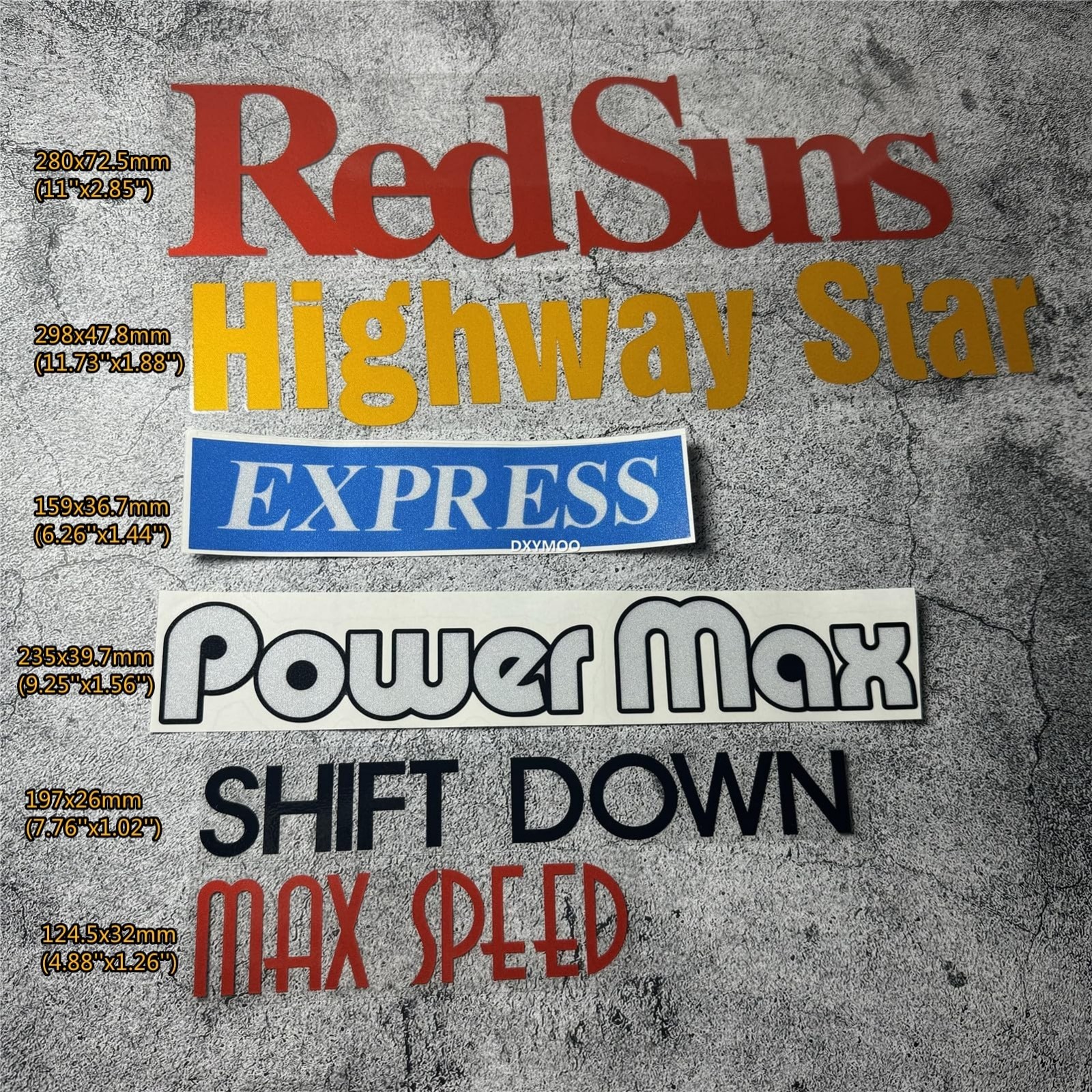 JDM Drift Car Sticker Decal – Shift Power Max Speed Rear Window 1 Set