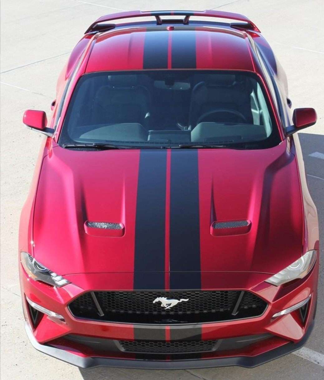 6″ PLAIN Rally Racing Stripe Graphics Stripes Set FIT 2015 – 2025 Mustang