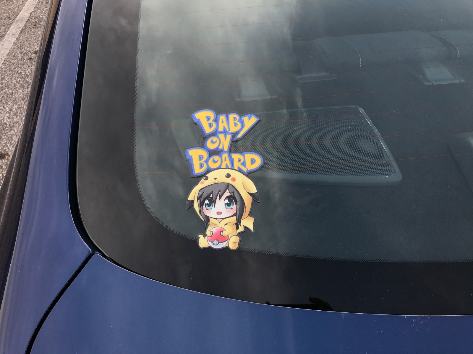 Pikachu Baby Girl Baby On Board Sticker Decal Pikachu Girl With Pokeball Pokemon