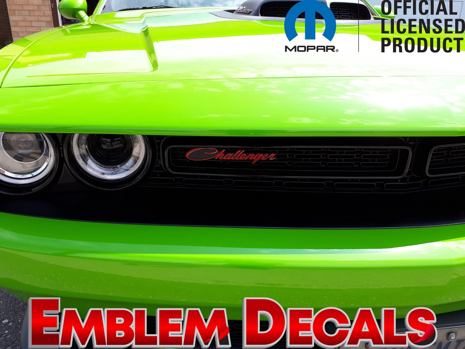 Dodge Challenger 70’s Script Grill Emblem Decal 15 16 17 18 19 2020 2021 2022 23