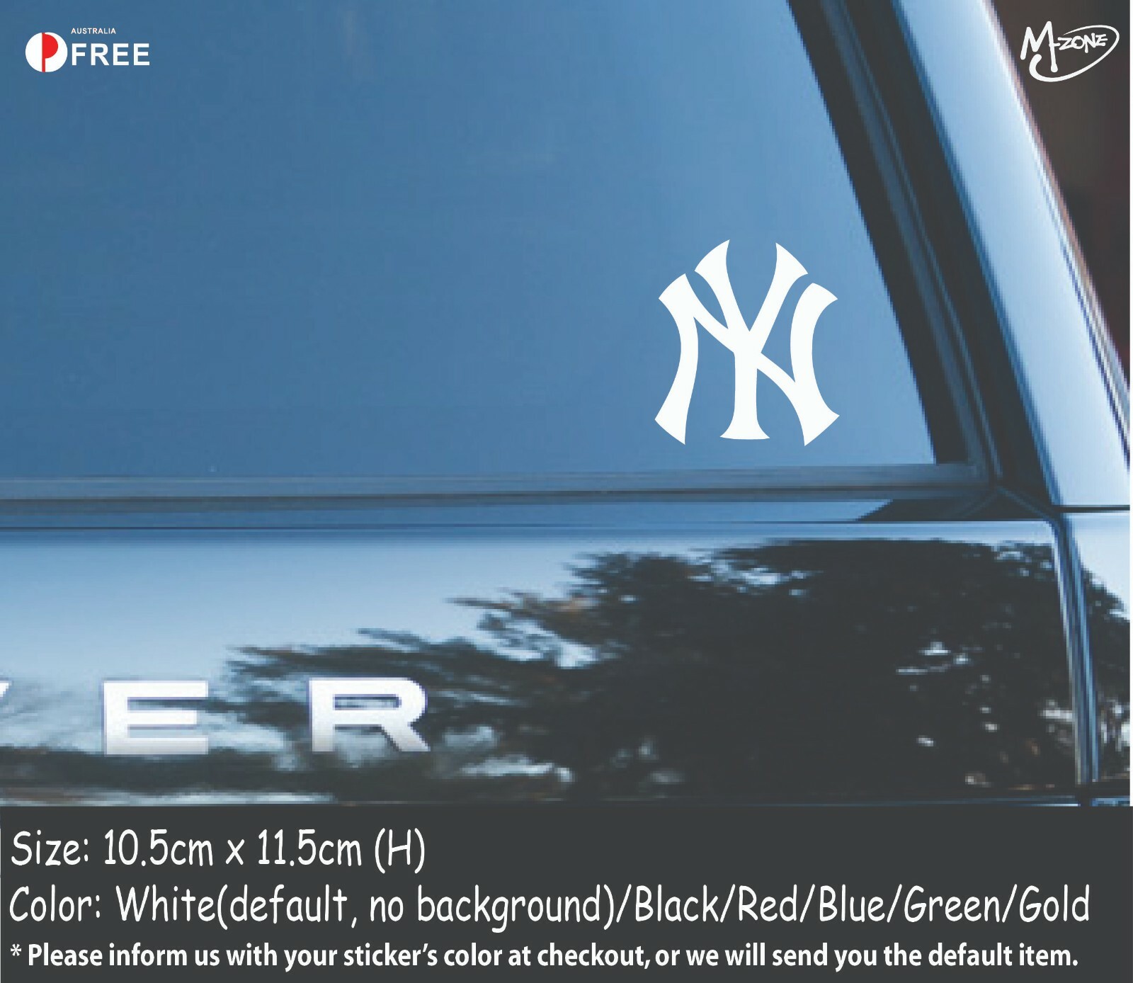 New York Yankee Stickers Reflective Logo Car Decals Stickers 10.5cm Best Gifts