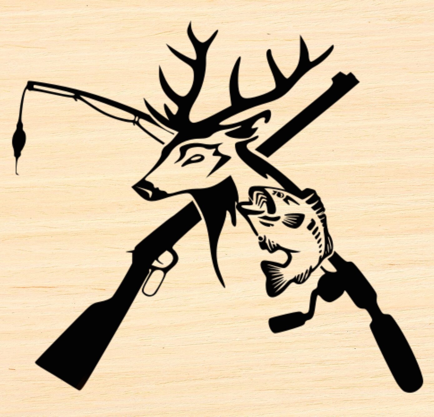 Vinyl Decal Car Signs Sticker – You Pick Size & Color Hunting Fishing Deer