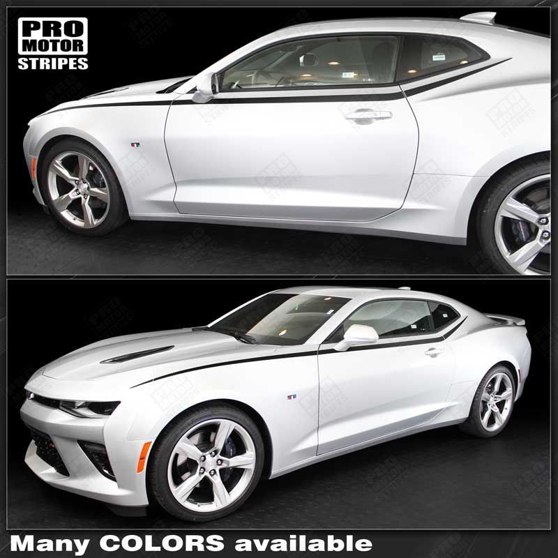 Chevrolet Camaro 2016-2023 Javelin Top Side Accent Stripes (Choose Color)