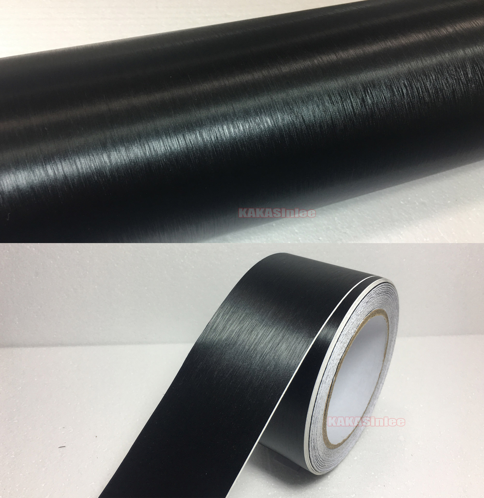 2in Wide Black Car House Metal Brushed ALUMINUM Vinyl Wrap Sticker Tape Strips