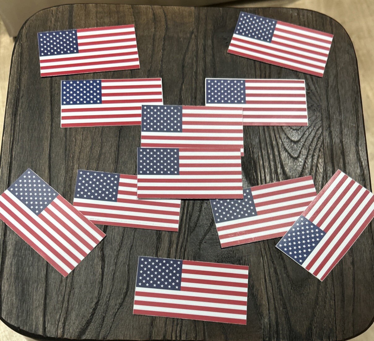 11 PACK USA Flag Matte Vinyl Decal Sticker- High Quality