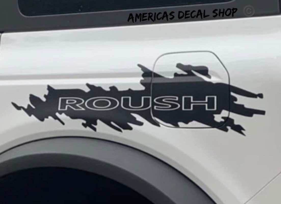 Roush Splash Upper Bedside Decals New 2PC Set Universal Fits Trucks 30” Oracle