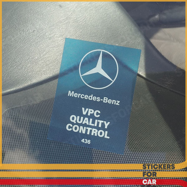 Mercedes-Benz VPC Quality Control Sticker – R107 W126 W114 W123 W124 W115 W116