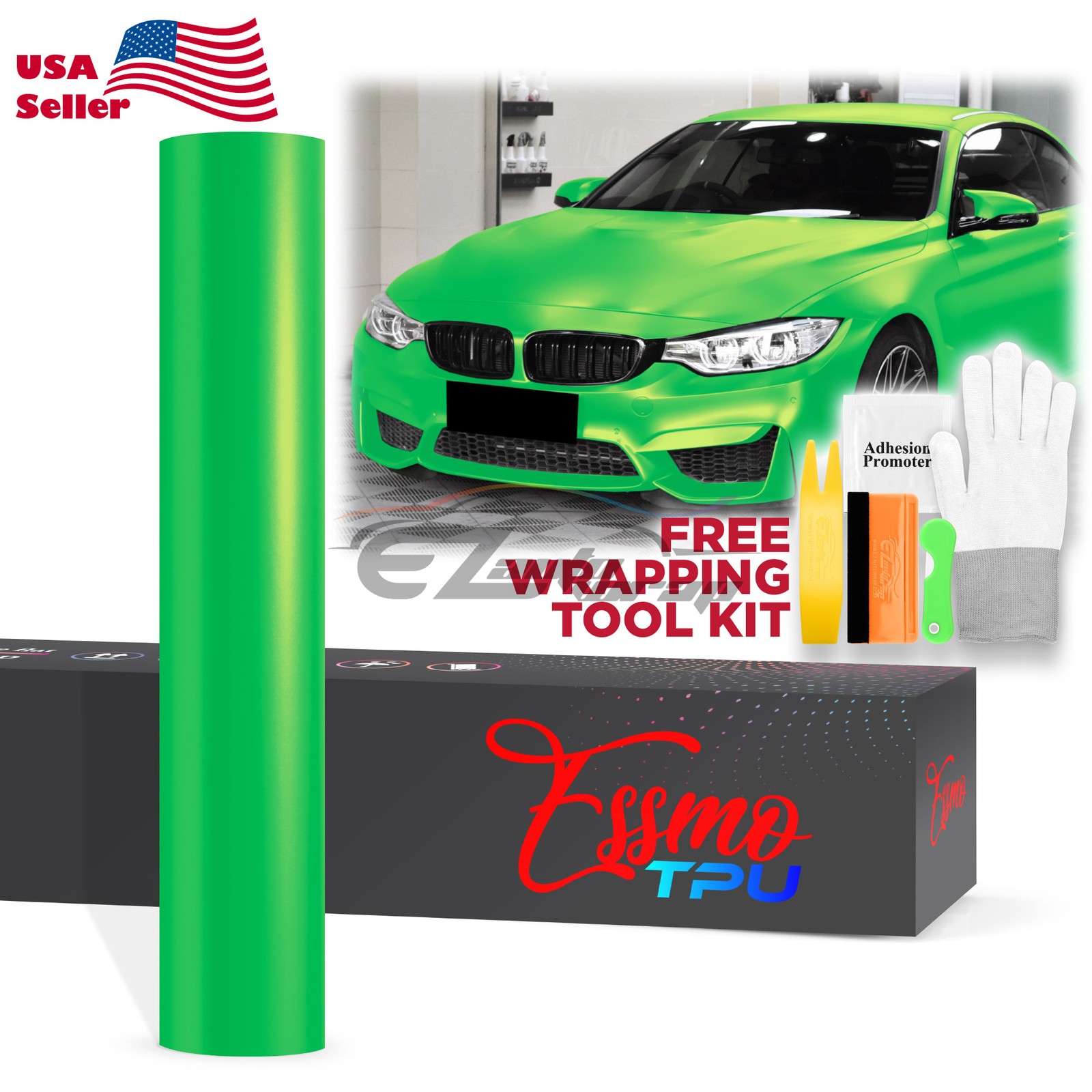 Matte Metallic Beast Green TPU PPF Paint Protection Film Dry Wet Auto Vinyl Wrap