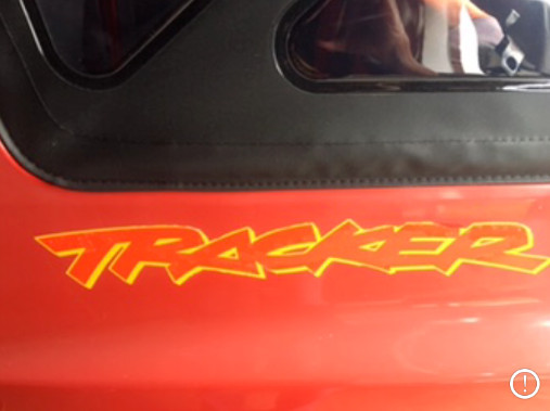2X GEO TRACKER SET OF 2 DECAL STICKER 3M VINYL PRINTED GRAPHIC LAMINATED Orange