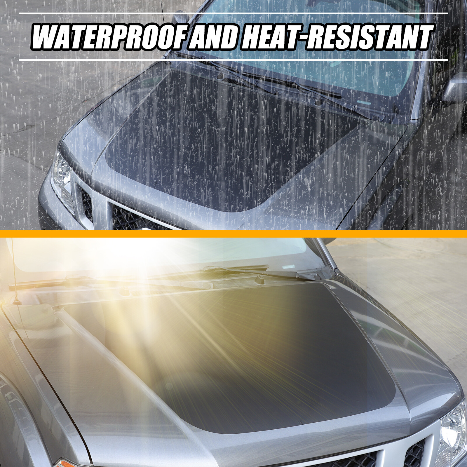 Black Front Hood Graphic Blackout Vinyl Graphics For Nissan Frontier 2005-2021