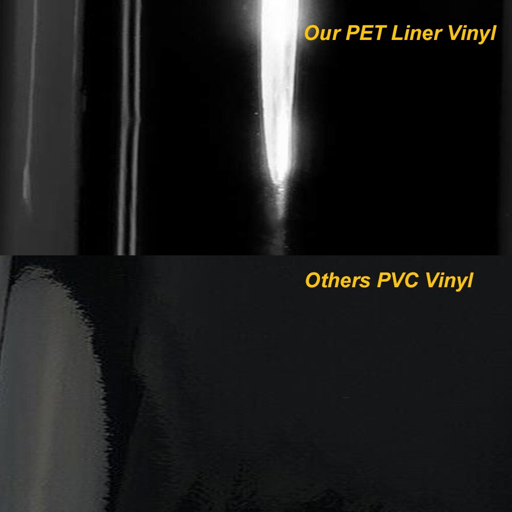 24″x60″ Ultra Gloss PET Liner GT Silver Car Vinyl Wrap Air Release 2FT x 5FT