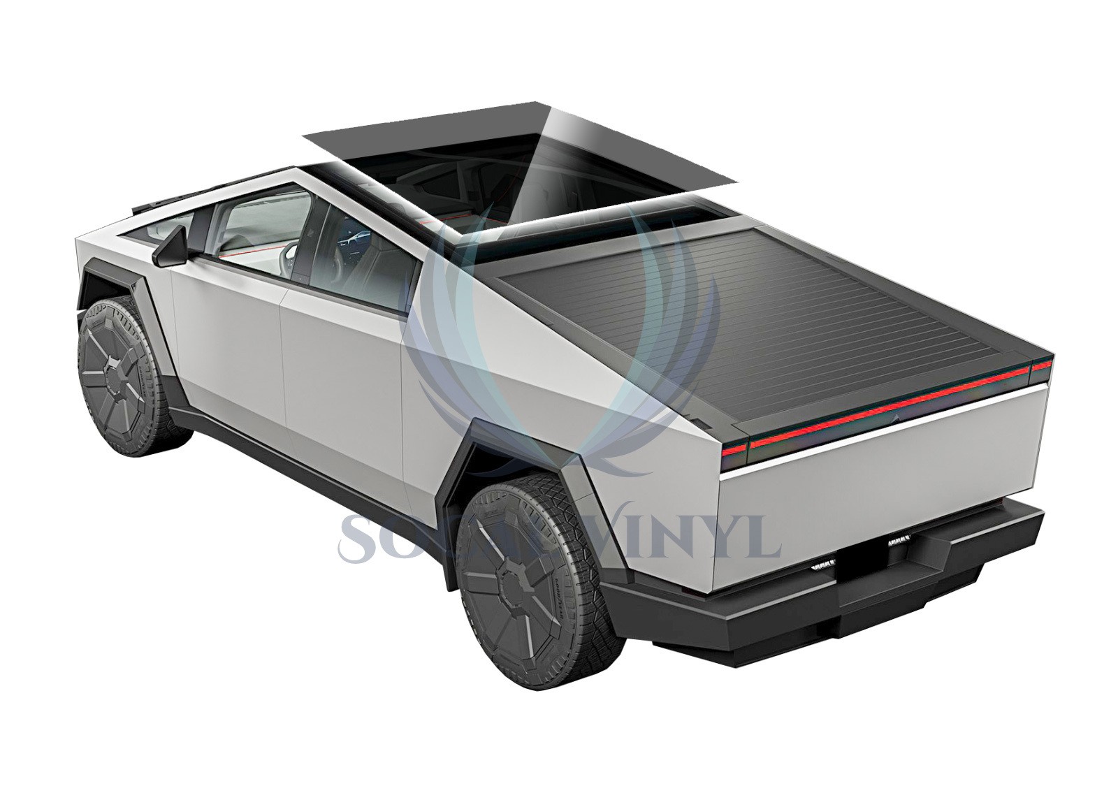 TPU Essmo Security Black Smoke Glass Sunroof VLT70% UV99% Windshield Sunshade
