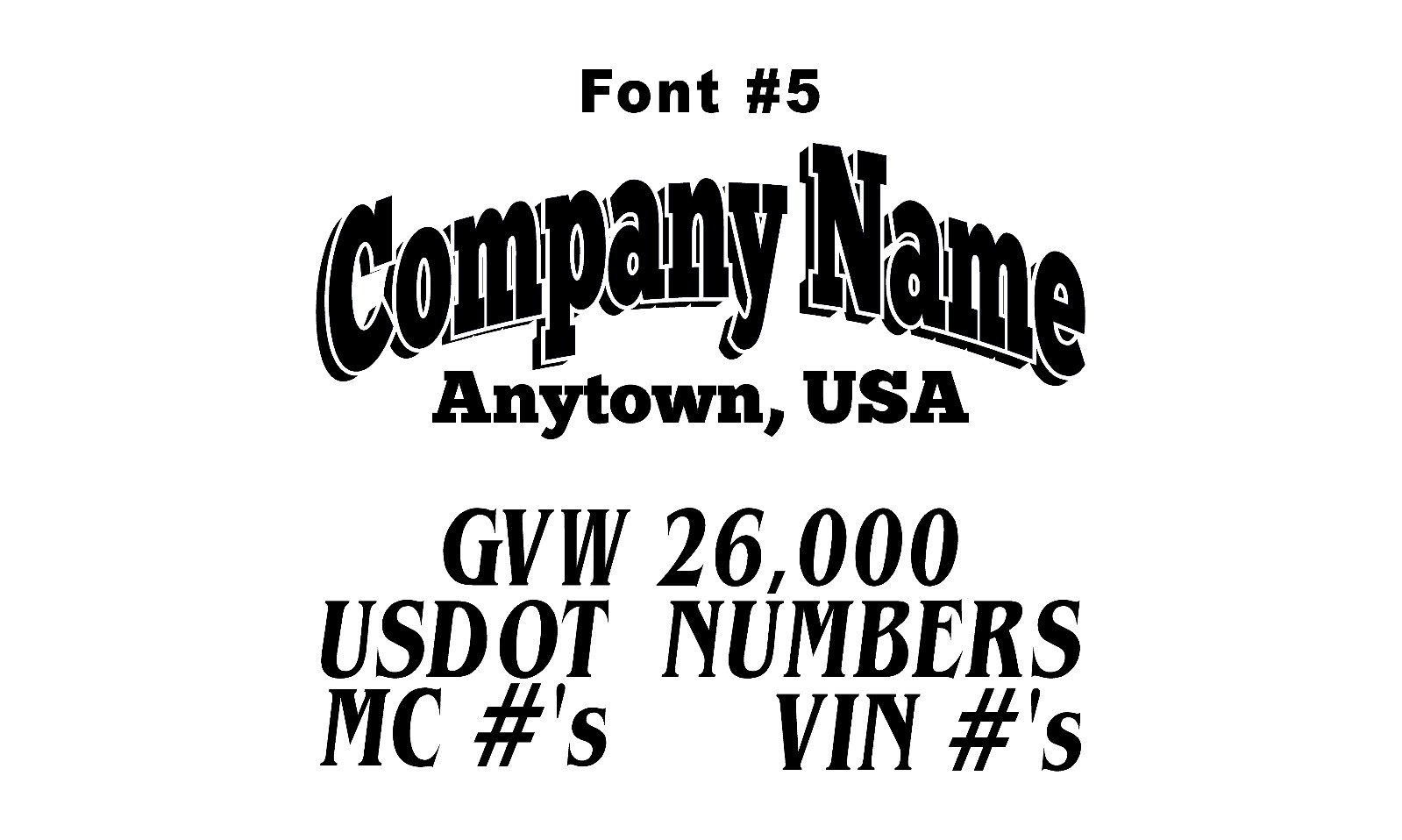 Cbcdecals- Custom Truck Door Lettering Business Name Truck Door Lettering