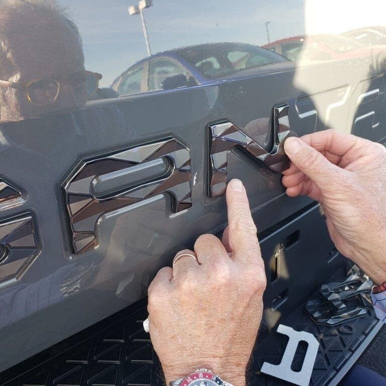 EyeCatcher Pro Series Tailgate Insert Letters Compatible Black Chrome