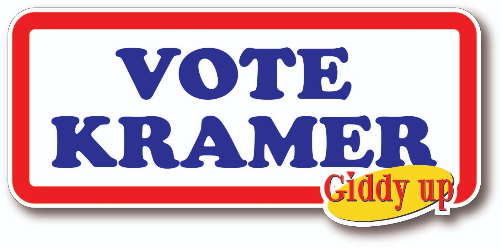 Seinfeld Kramer Vote Kramer Decal Sticker Bumber Window Outdoor