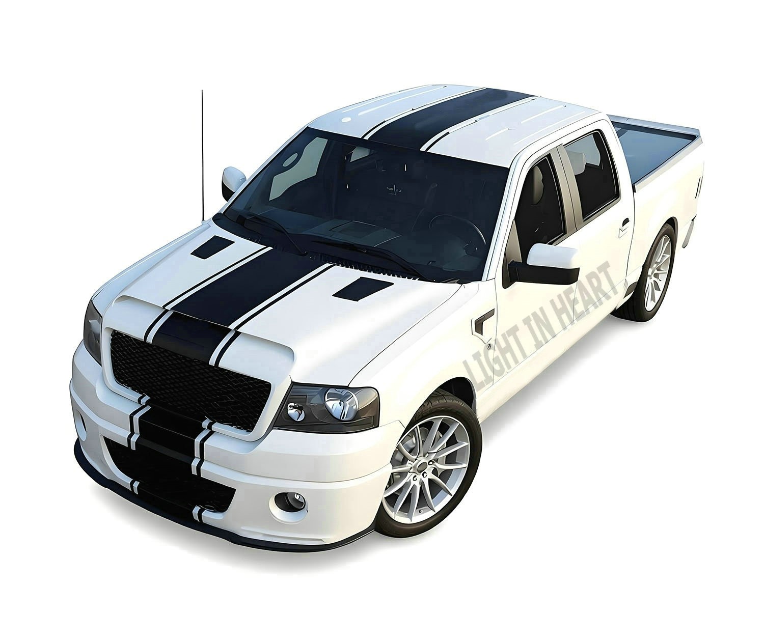 Fit For Ford F-150 Shelby Racing Stripes Pickup Truck Hood Roof Tailgate Sticker