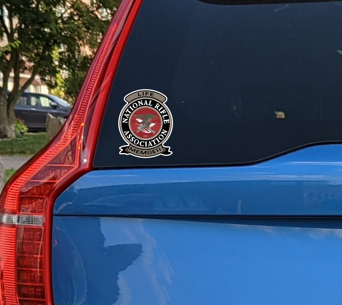 2x NRA Life Member Patch Logo Guns Decal Replica 2nd Amendment Stickers