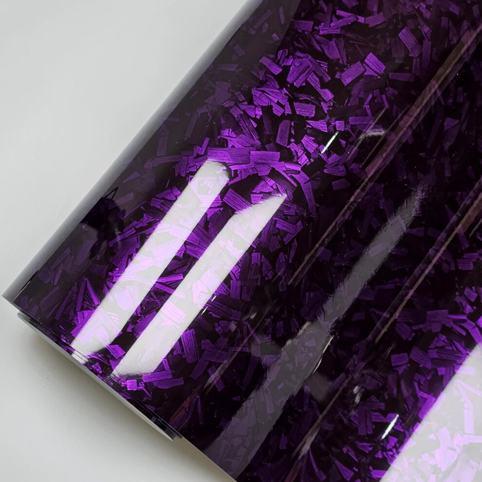 20cm*152cm Sticker Vinyl Wrap Glossy Purple Car Body Films Carbon Fiber Wrapping