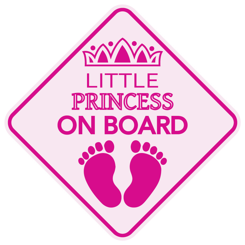 LITTLE PRINCESS ON BOARD Baby Car Vinyl 5″x5″ Sticker Decal Buy 2, Get 3rd FREE