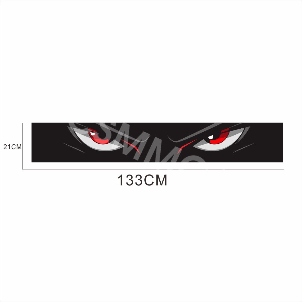 3D Eyes Pattern Car Front Windscreen Window Sticker Vinyl Decal Sun Visor Decor