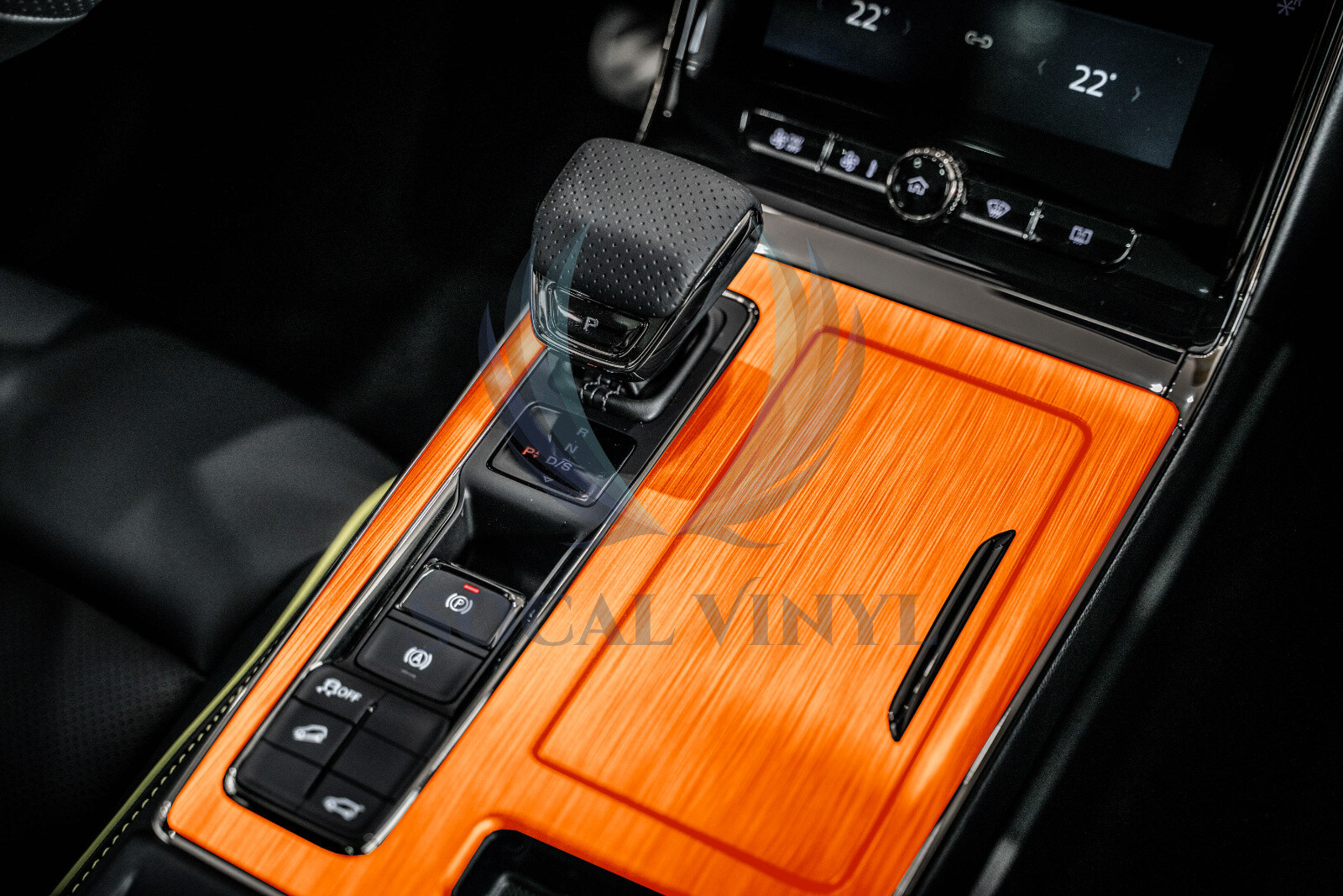 Premium Orange Brushed Aluminum Steel Vinyl Wrap Sticker Film Decal Air Release