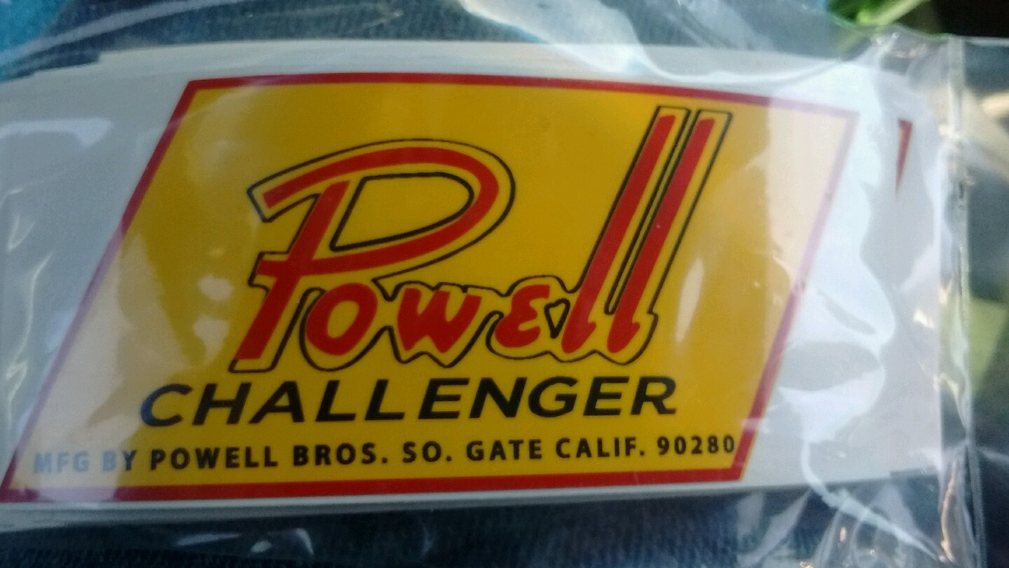 Powell Challenger Vintage mini bike decal vinyl reproduction 4″ set 2