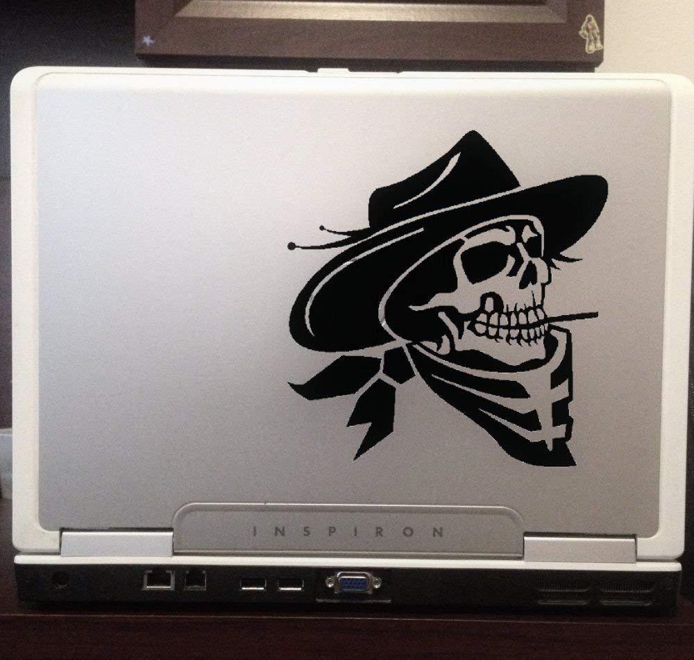 Cowboy Skull Vinyl Decal 6″x6″ White