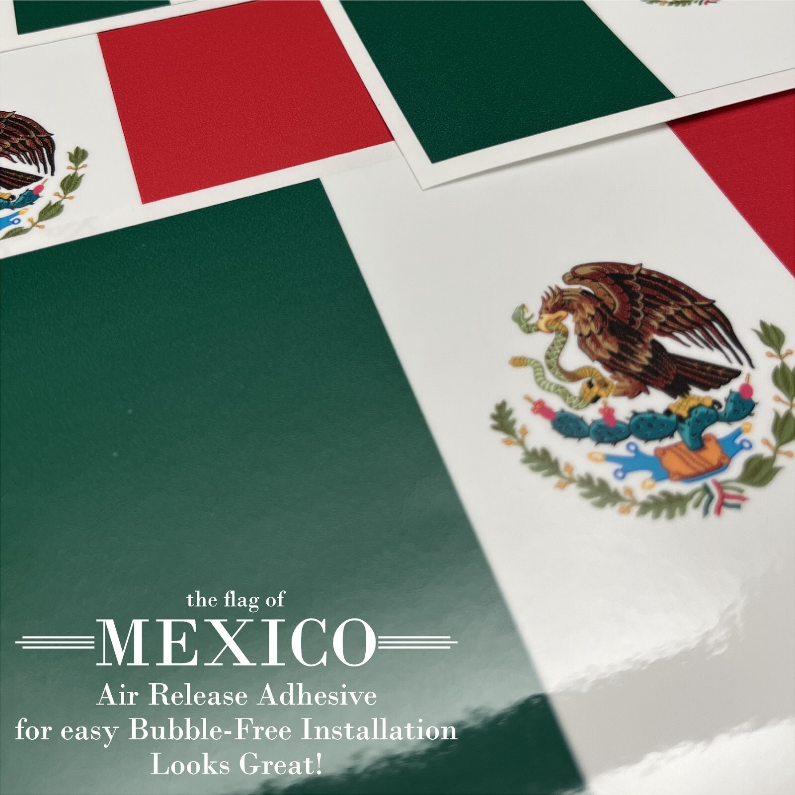 Flag of MEXICO High Quality Gloss Laminated Decal Choose from 4 Sticker Sizes