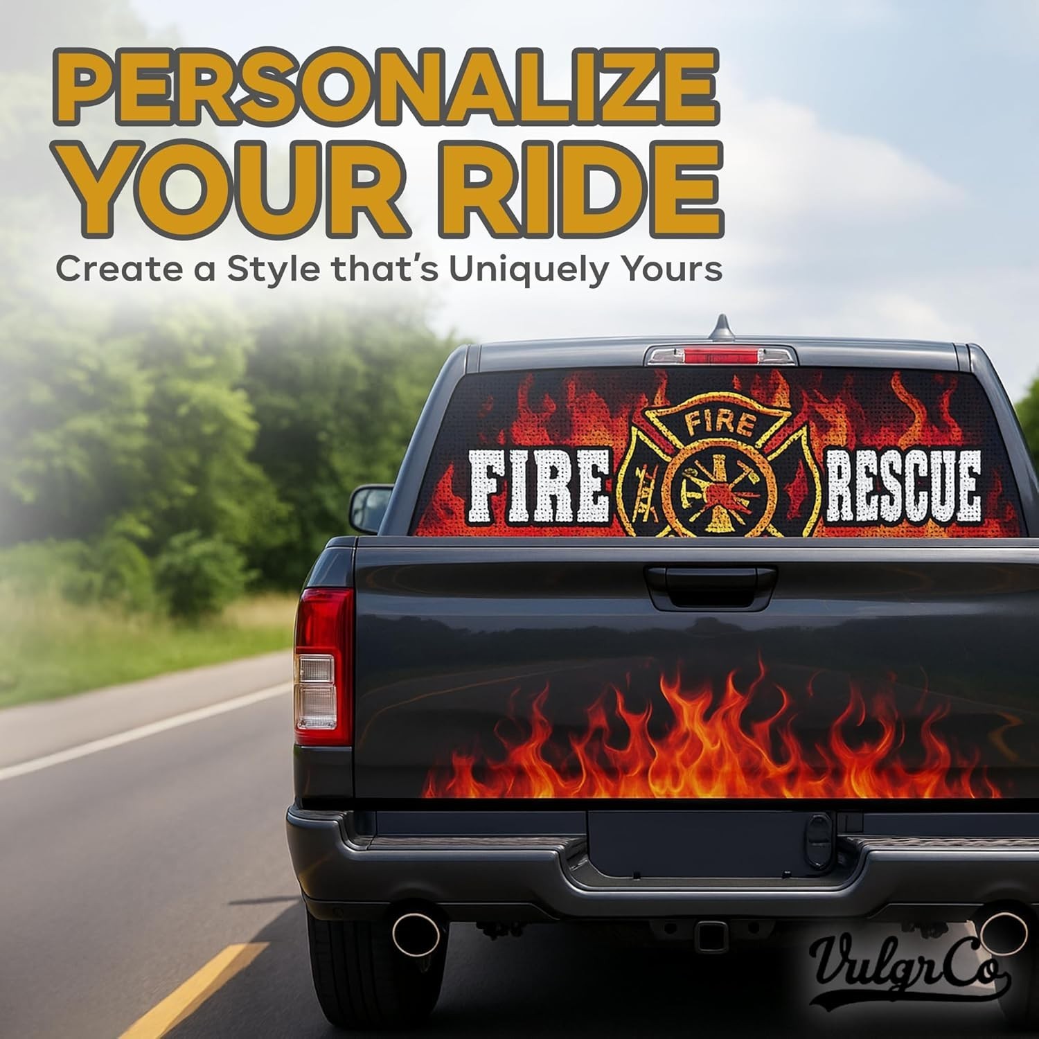 Custom SUV & Truck Window Decals – One-Way See-Through Perforated Vinyl, Wate…