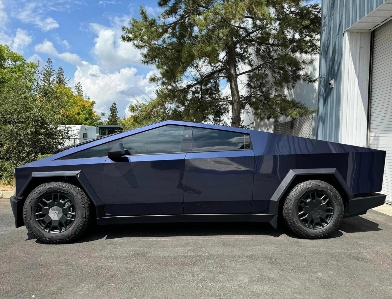 Cybertruck Paint Protection Film Vinyl Wrap Color Change PET Metallic Dark Blue