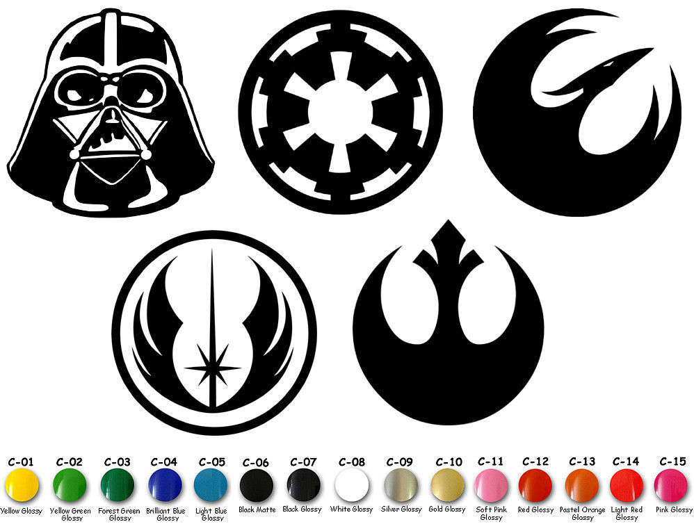 Imperial Vinyl Decal Sticker Door Car Window Star Wars Symbol USA Seller